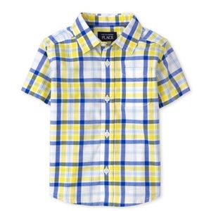 Toddler Boys Dad And Me Plaid Poplin Button Shirt